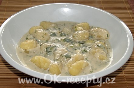 Gnocchi - noky - s omáčkou z nivy
