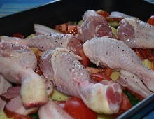 Kuřecí stehýnka na oravské slanině