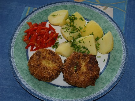 Květákové řízečky se sýrem 
