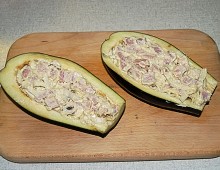 Zapékaný lilek (baklažán) s uzeným masem