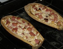 Zapékaný lilek (baklažán) s uzeným masem