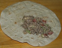 Tortilla s pikantním mletým hovězím masem
