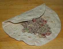Tortilla s pikantním mletým hovězím masem