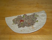 Tortilla s pikantním mletým hovězím masem