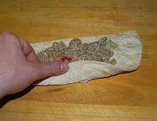 Tortilla s pikantním mletým hovězím masem