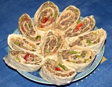 Tortilla s pikantním mletým hovězím masem