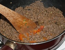 Tortilla s pikantním mletým hovězím masem