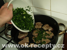 Zelené vepřové panenky + foto postup